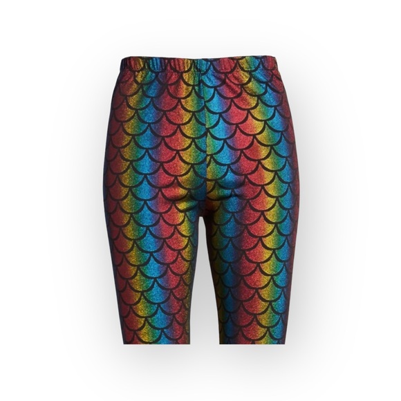 new Dolls Kill Jaded London 𓆉 Shimmer Mermaid Leggings 𓆉 Rainbow Scales S M - Picture 13 of 16